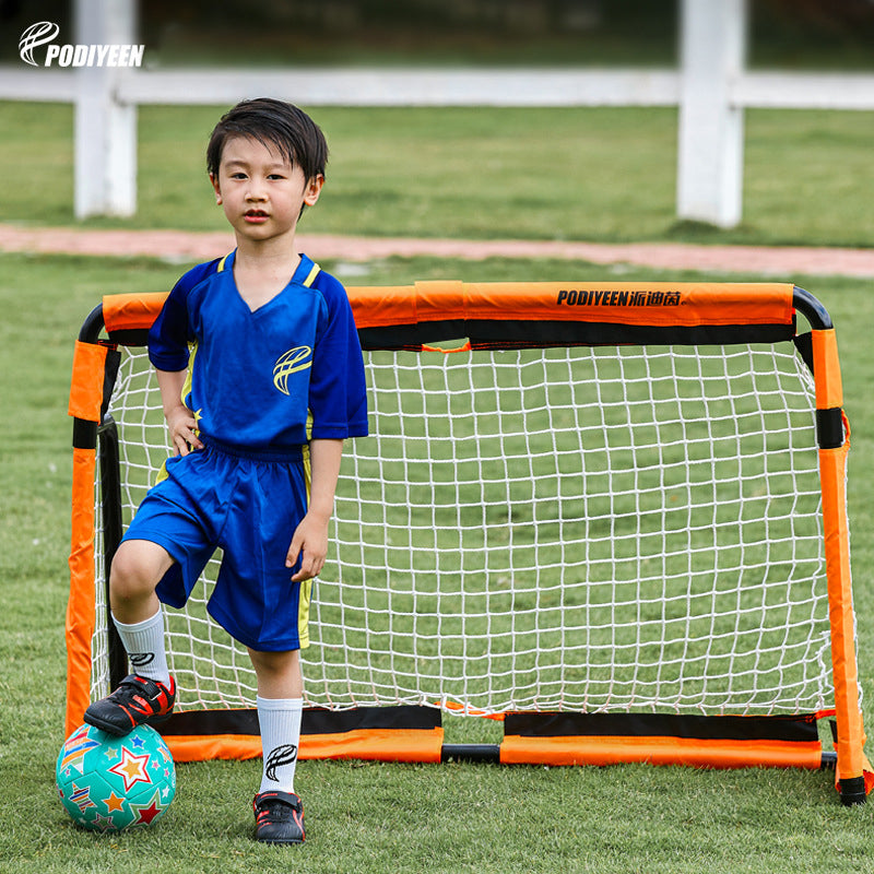 Weatherproof Metal Frame Folding Soccer Goal Perfect Match Net for Adults & Kids