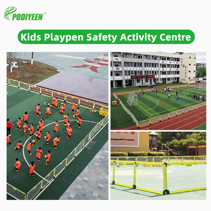 Portable Extendable Soccer Field Fence Kids' Safety Playpen Activity Centre - One-piece Barrier Net