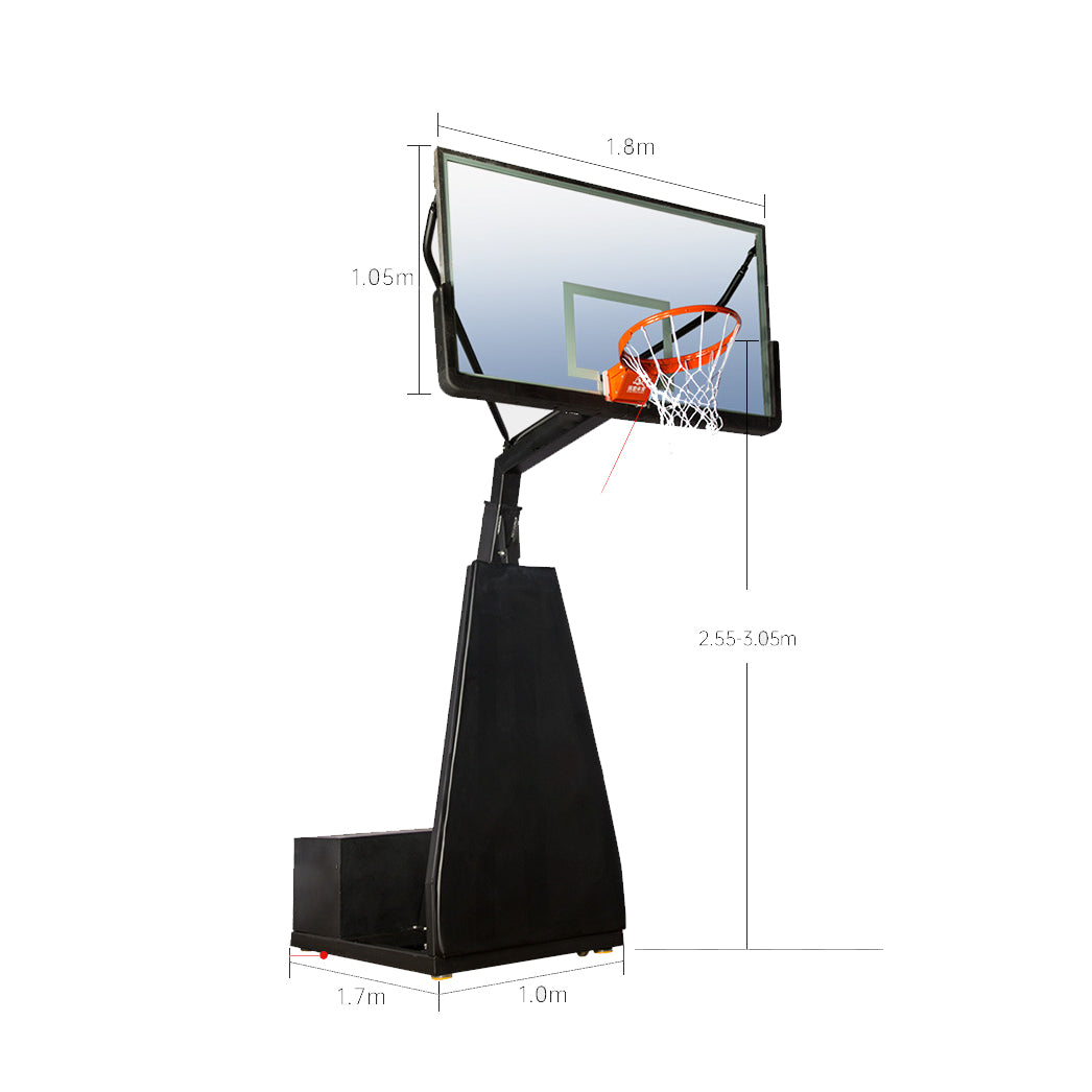 Adjustable Height Basketball Stand – Stable Base & Weather-Resistant Backboard