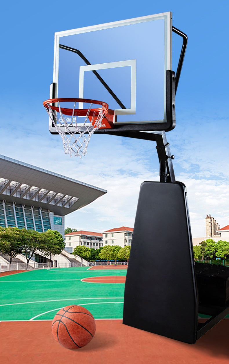 Adjustable Height Basketball Stand – Stable Base & Weather-Resistant Backboard