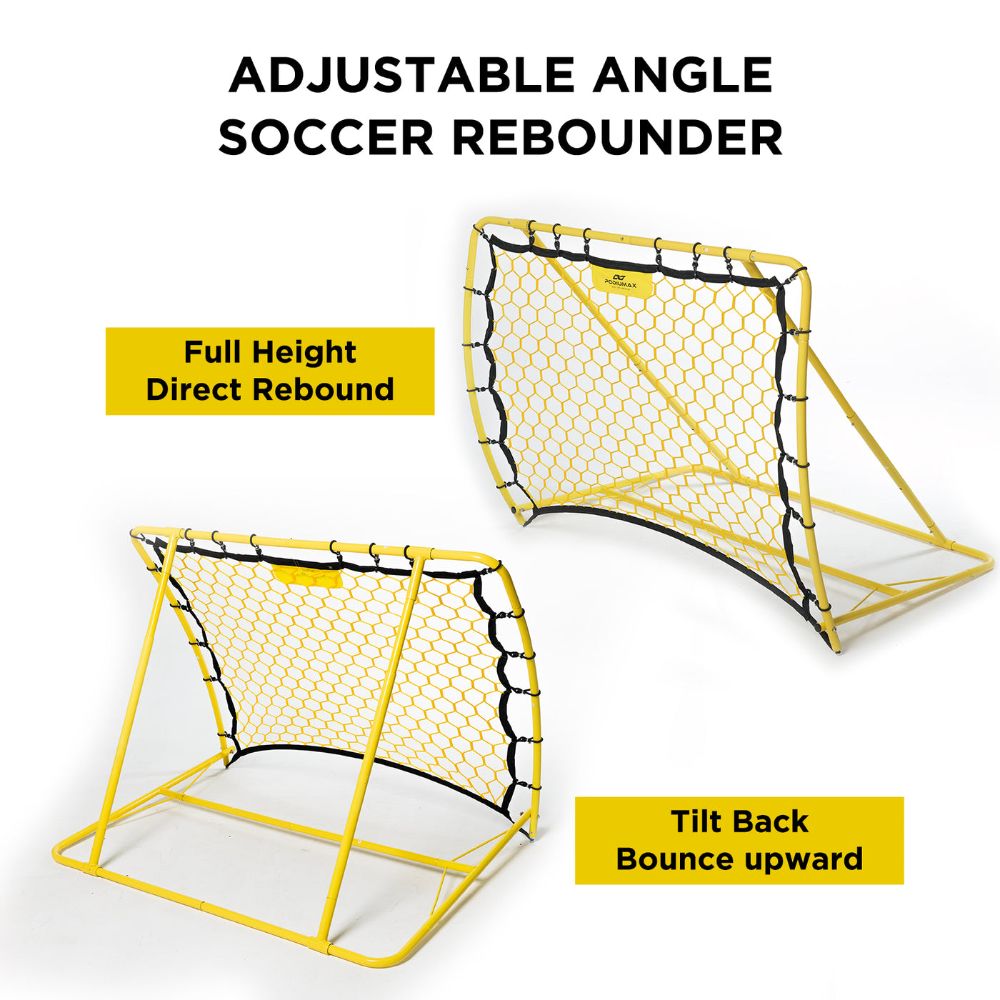 Enhance Training with the Portable Soccer Trainer Adjustable Rebounder Net for Team and Solo Practice