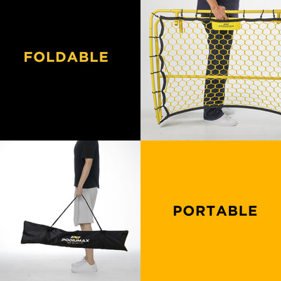 Enhance Training with the Portable Soccer Trainer Adjustable Rebounder Net for Team and Solo Practice