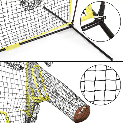 8x8ft Football Trainer Throwing Net Improve QB Accuracy with 5 Target Pockets