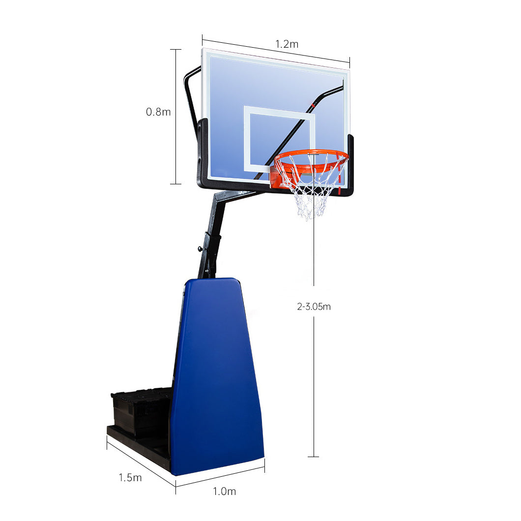 Adjustable Basketball Hoop with Shatterproof Backboard – Portable for Driveway or Backyard