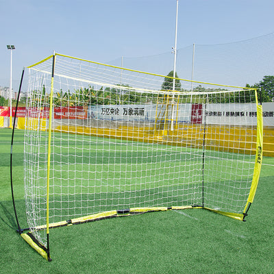 Collapsible Metal Base Portable Soccer Goal Net for Backyard with Bow Frame