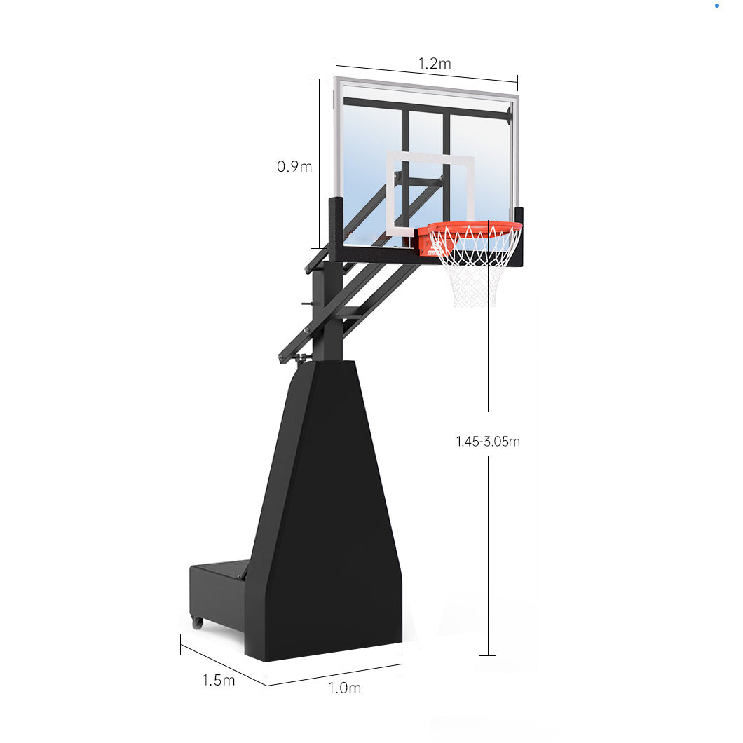 Portable Basketball Goal System – Height Adjustable with Durable Polycarbonate Backboard