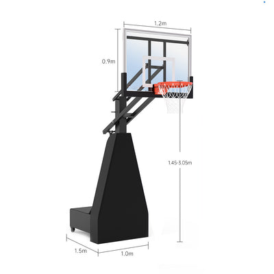 Portable Basketball Goal System – Height Adjustable with Durable Polycarbonate Backboard