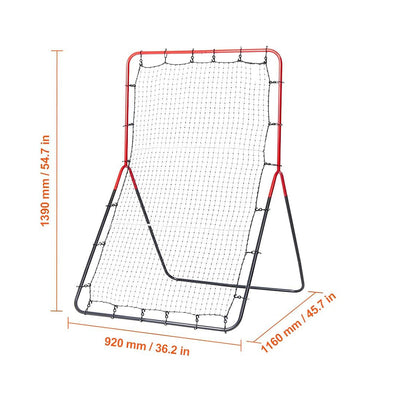 Heavy-Duty Baseball & Softball Pitch Back Rebounder Net Pitching and Fielding Trainer for Solo Practice