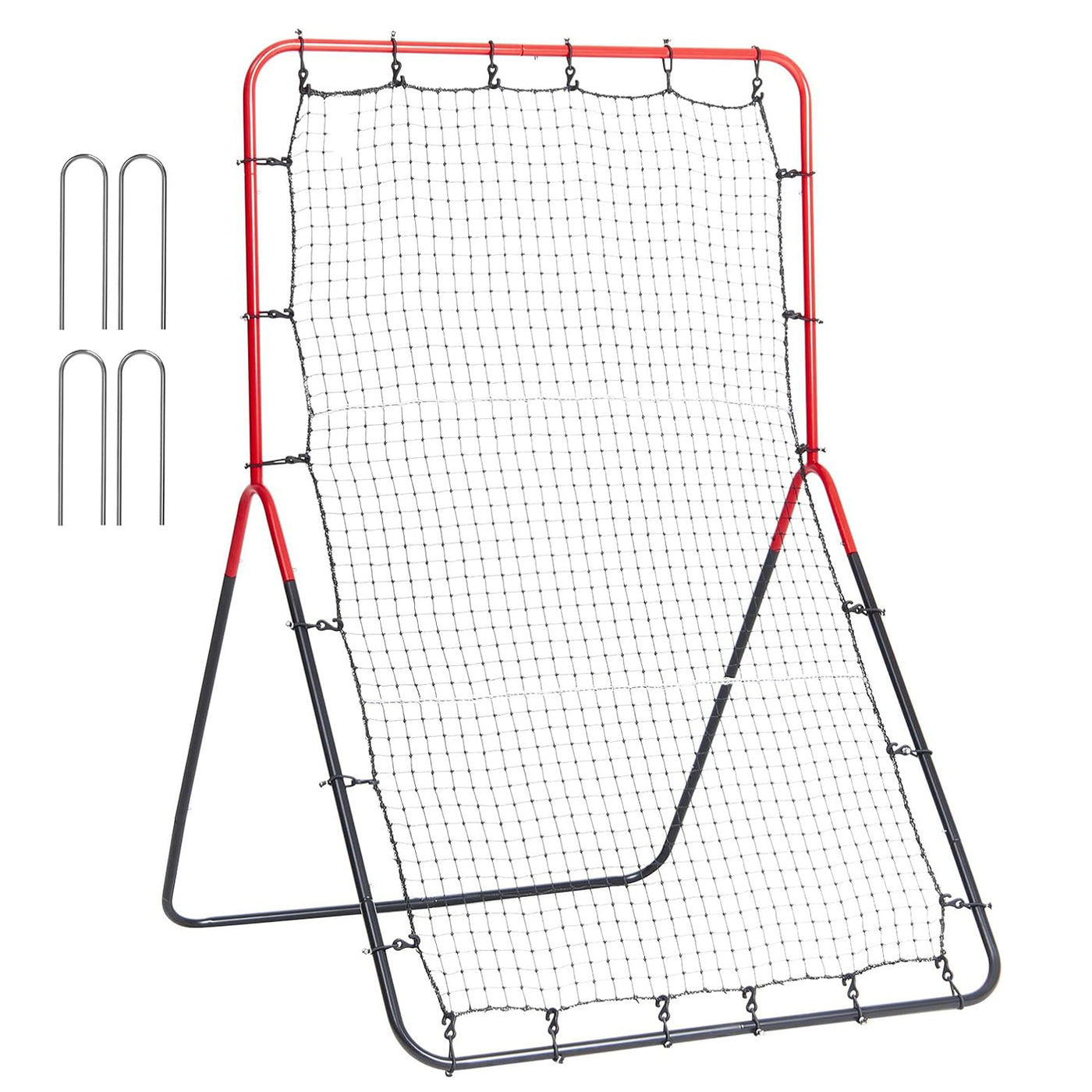 Heavy-Duty Baseball & Softball Pitch Back Rebounder Net Pitching and Fielding Trainer for Solo Practice