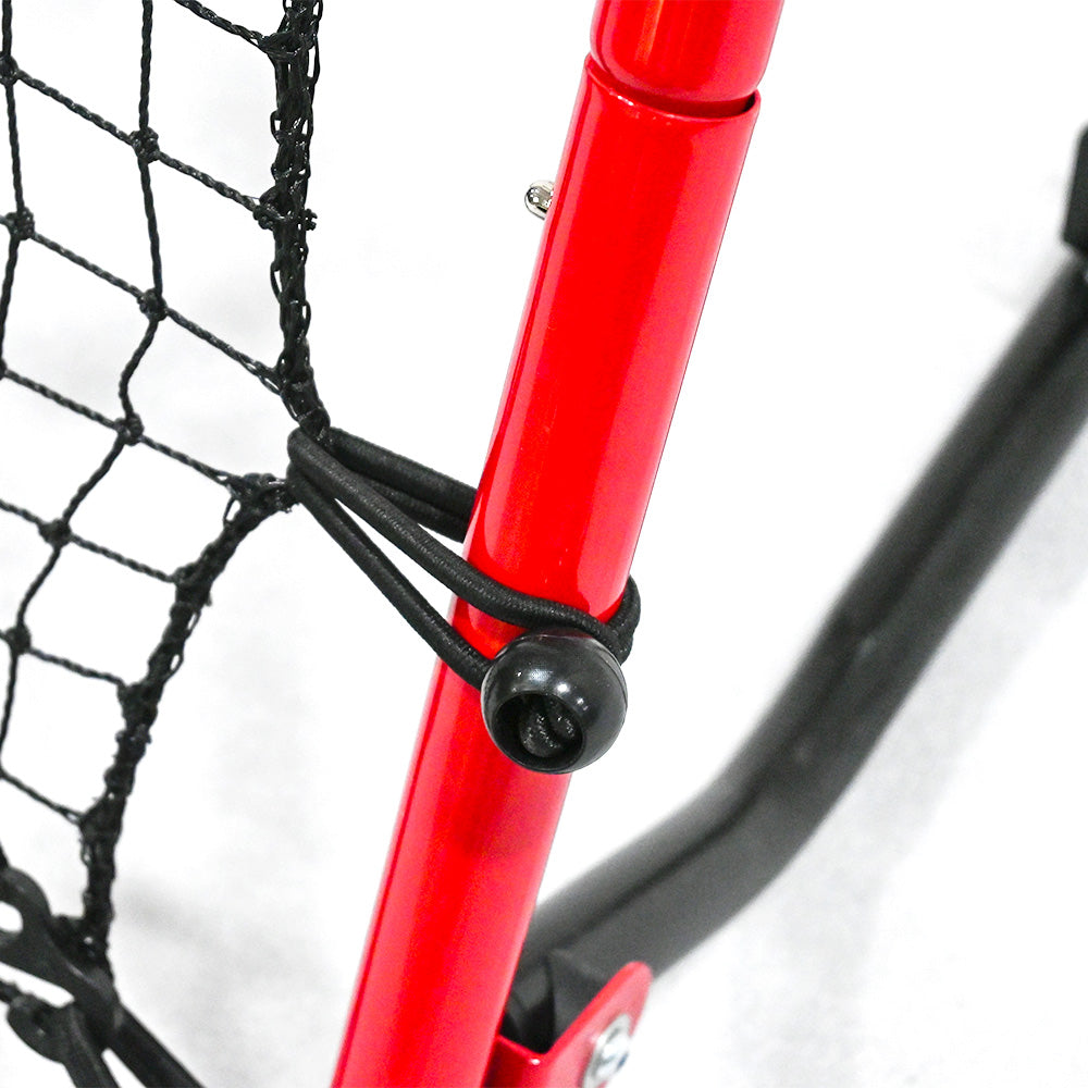 Adjustable Baseball & Softball Rebounder Net 3 Angles Pitchback Trainer with Dual Strike Zones, UV Resistant, 4 x 4.5 ft