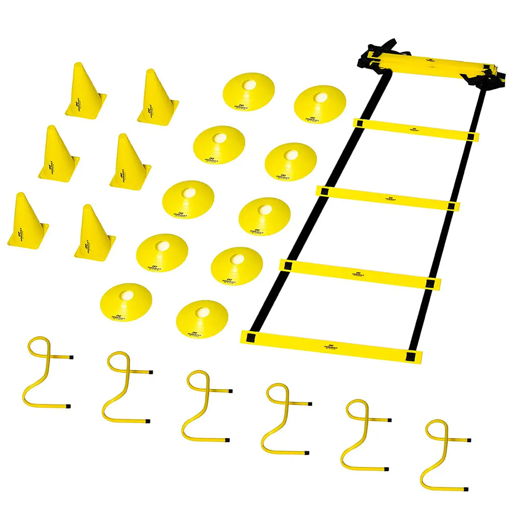 Agility Ladder Training Kit – Full Speed & Agility Set with Cones, Hurdles, Parachute for Kids, Youth & Adult Athletes