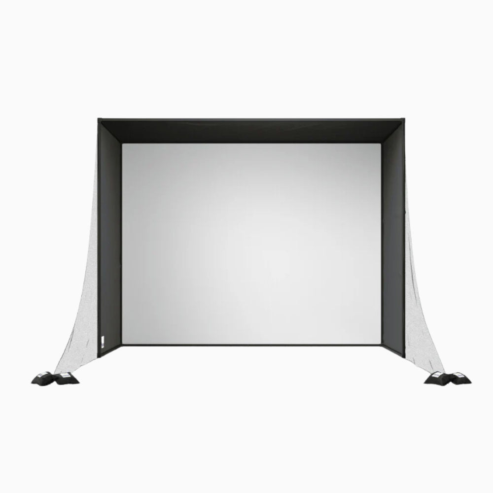 Golf Simulator Enclosure Net with Frame | Complete Indoor Practice Cage Available in 10x8 ft or 12x8.6 ft