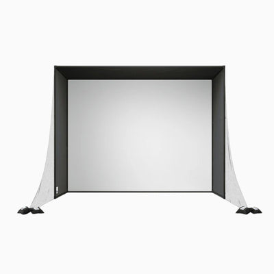 Golf Simulator Enclosure Net with Frame | Complete Indoor Practice Cage Available in 10x8 ft or 12x8.6 ft