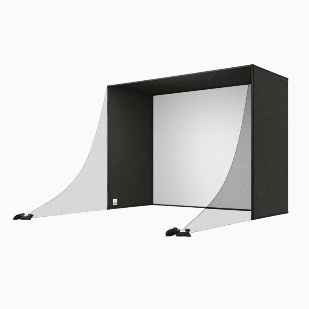 Golf Simulator Enclosure Net with Frame | Complete Indoor Practice Cage Available in 10x8 ft or 12x8.6 ft