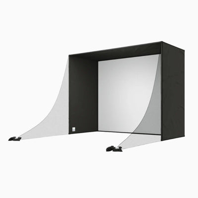 Golf Simulator Enclosure Net with Frame | Complete Indoor Practice Cage Available in 10x8 ft or 12x8.6 ft