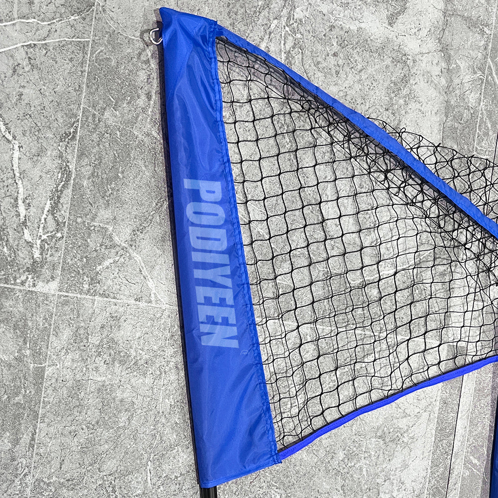 Portable 4-Way Volleyball Net Set 3 Adjustable Heights, 14FT Net with Volleyball, Pump, Hammer & Carry Bag for Outdoor