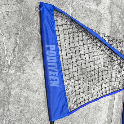 Portable 4-Way Volleyball Net Set 3 Adjustable Heights, 14FT Net with Volleyball, Pump, Hammer & Carry Bag for Outdoor