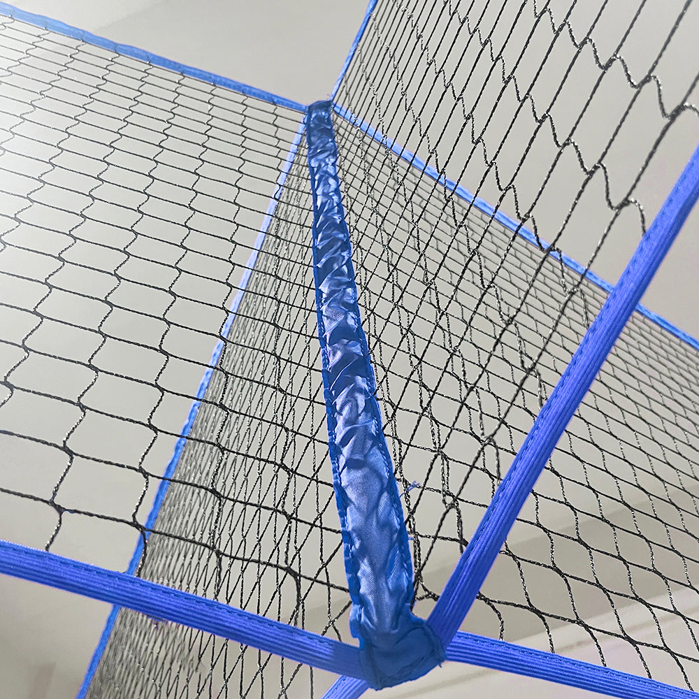 Portable 4-Way Volleyball Net Set 3 Adjustable Heights, 14FT Net with Volleyball, Pump, Hammer & Carry Bag for Outdoor