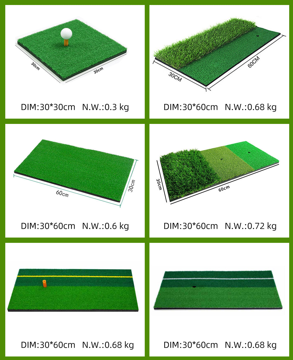 Premium Golf Hitting Mat with 10mm Foam & Non-Slip Rubber Backing – Durable Practice Mat for Indoor & Outdoor Training