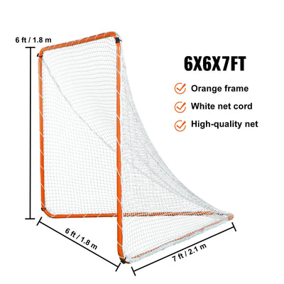 Steel Frame Folding Lacrosse Goal Net Backyard Training Equipment for Kids & Adults Field Equipment
