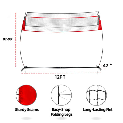 Professional Durable Fiberglass Poles for Volleyball Training Net System Quick Setup for Backyard or Beach Use